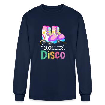 Roller Skating Roller Disco - Men's Long Sleeve T-Shirt - navy - Front