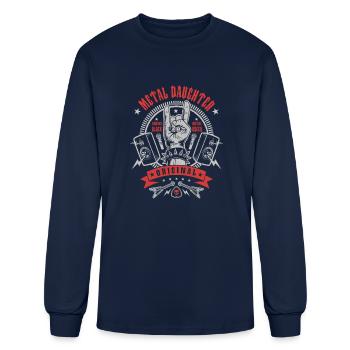 Metal Daughter - Men's Long Sleeve T-Shirt - navy - Front