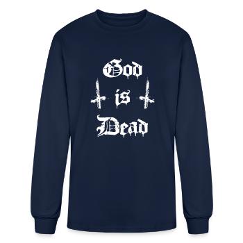 God Is Dead Nietzsche - Men's Long Sleeve T-Shirt - navy - Front