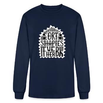 Shapes That Speak Funny - Men's Long Sleeve T-Shirt - navy - Front