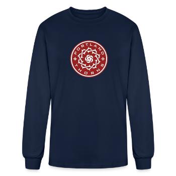 Portland Thorns - Men's Long Sleeve T-Shirt - navy - Front