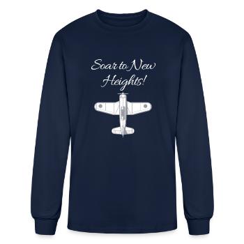 Propeller Soar to New Heights 1 - Men's Long Sleeve T-Shirt - navy - Front