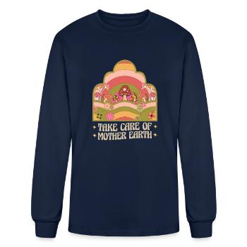 Take Care Of Mother Earth - Men's Long Sleeve T-Shirt - navy - Front