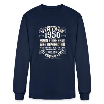 PREMIUM VINTAGE 1950 - Men's Long Sleeve T-Shirt - navy - Front