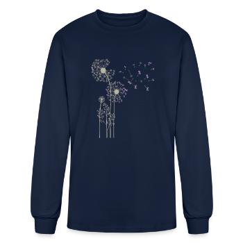 Dandelion Dragonfly - Men's Long Sleeve T-Shirt - navy - Front