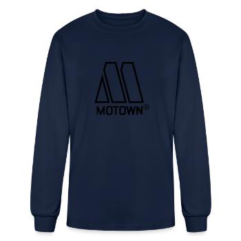 Motown merch record - Men's Long Sleeve T-Shirt - navy - Front