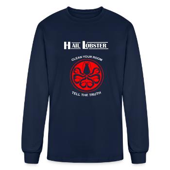 Hail Lobster - Men's Long Sleeve T-Shirt - navy - Front