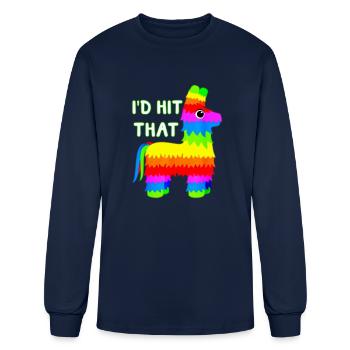 I'd Hit That Pinata - Men's Long Sleeve T-Shirt - navy - Front