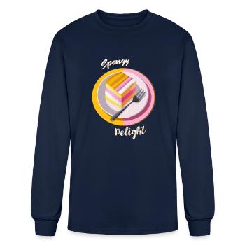 Spongy Delight - Men's Long Sleeve T-Shirt - navy - Front