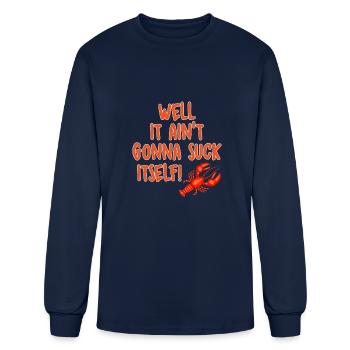 well it An Cute - Men's Long Sleeve T-Shirt - navy - Front