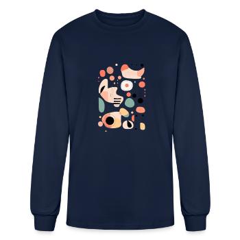Fusion harmonieuse - T-shirt à manches longues Homme - marine - Devant