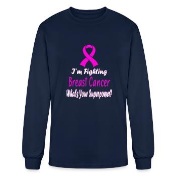 Breast Cancer awareness - Men's Long Sleeve T-Shirt - navy - Front