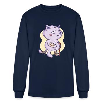 Whiskered Warrior's Recovery - Men's Long Sleeve T-Shirt - navy - Front