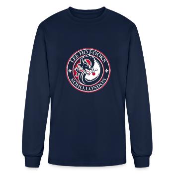 Lee Ho Fooks distressed SOHO LONDON - Men's Long Sleeve T-Shirt - navy - Front
