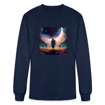 Traversing the Forlorn Fields of Eternity - Men's Long Sleeve T-Shirt - navy - Front
