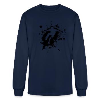SK8 is GR8 Black - Men's Long Sleeve T-Shirt - navy - Front