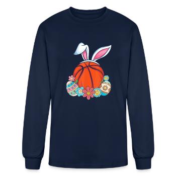 basketball bunny ears - Men's Long Sleeve T-Shirt - navy - Front