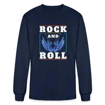 Rock And Roll Heaven - Men's Long Sleeve T-Shirt - navy - Front