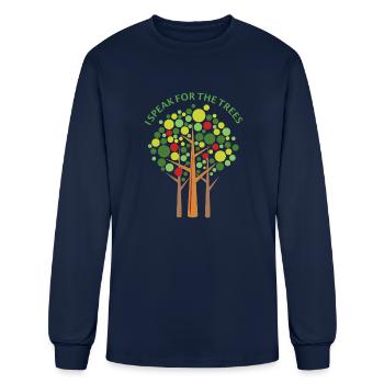 I Speak For The Trees - Men's Long Sleeve T-Shirt - navy - Front