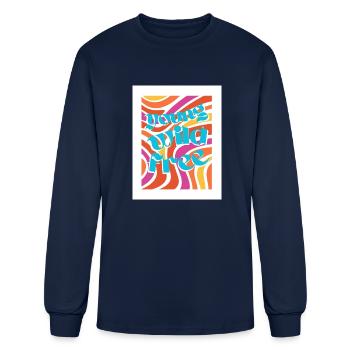 young, wild & free - Men's Long Sleeve T-Shirt - navy - Front