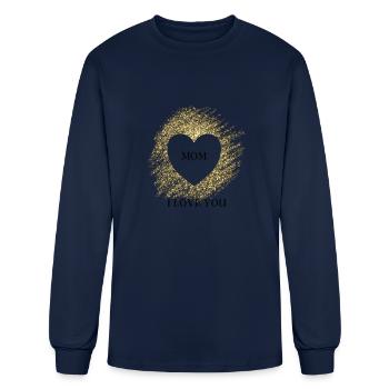 I love you MOM - Men's Long Sleeve T-Shirt - navy - Front