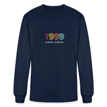 Papa since 1999 - Men's Long Sleeve T-Shirt - navy - Front