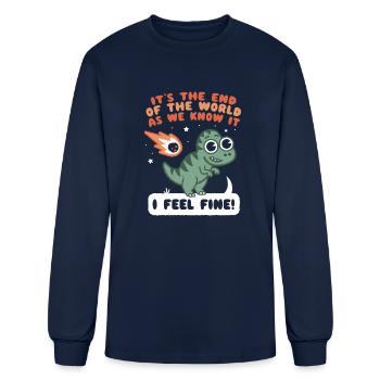 It s The End Of The World As We Know It Dinosaur S - Men's Long Sleeve T-Shirt - navy - Front