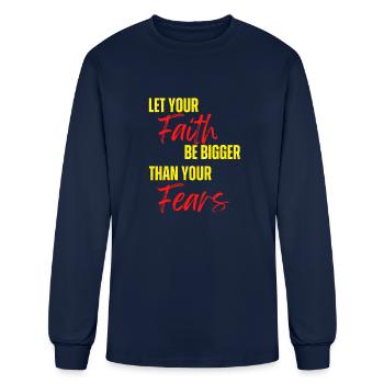 Let Your Faith Eclipse Your Fears - Men's Long Sleeve T-Shirt - navy - Front