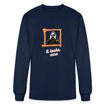 It looks wow - Men's Long Sleeve T-Shirt - navy - Front