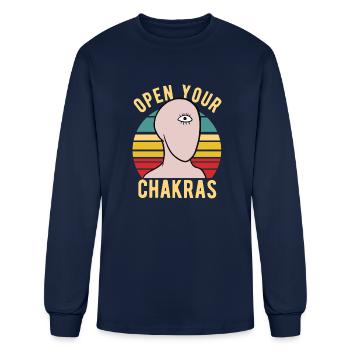 Third Eye Open Your Chakras - Men's Long Sleeve T-Shirt - navy - Front