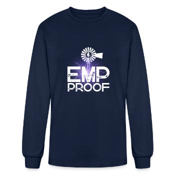 EMP Proof - Men's Long Sleeve T-Shirt - navy - Front