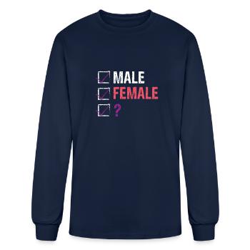 Genderfluid Checklist LGBTQ Trans Gender Fluid - Men's Long Sleeve T-Shirt - navy - Front