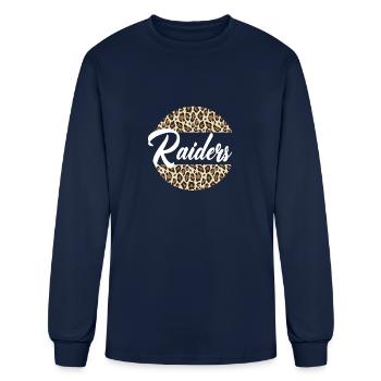Raiders High School Mascot Sports Team Women's - Men's Long Sleeve T-Shirt - navy - Front