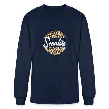 Senators High School Mascot Sports Team Women's - Men's Long Sleeve T-Shirt - navy - Front