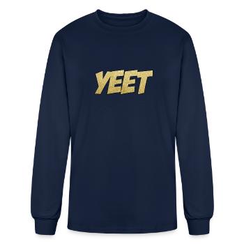 Yeet Meme Yeeted Argot Garçons Filles Ados Or Yeet - T-shirt à manches longues Homme - marine - Devant