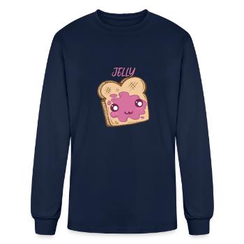 Matching PB and J Costume Halloween Jelly Costume - Men's Long Sleeve T-Shirt - navy - Front