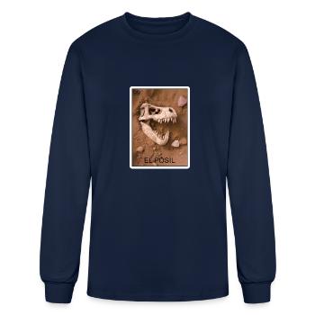 El Fosil Old Person Card Mexican Lottery Card - Men's Long Sleeve T-Shirt - navy - Front