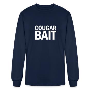 Cougar Bait Funny Men's Cougar Lover Cougar Bait - Men's Long Sleeve T-Shirt - navy - Front