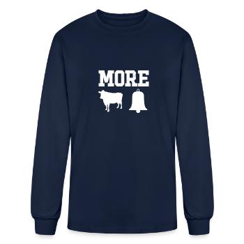 More Cow Bell Funny More Cowbell - Men's Long Sleeve T-Shirt - navy - Front