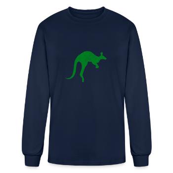 Kangaroo Aussie Australia Roo Kangarookangaroo log - Men's Long Sleeve T-Shirt - navy - Front