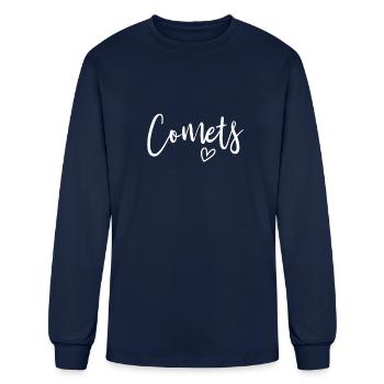 Comets High School Comets Sports Team Women'swomen - Men's Long Sleeve T-Shirt - navy - Front