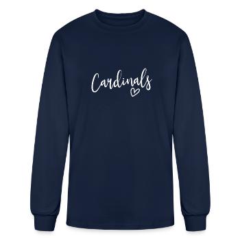 Cardinals School Cardinals Sports Team Women'swome - Men's Long Sleeve T-Shirt - navy - Front