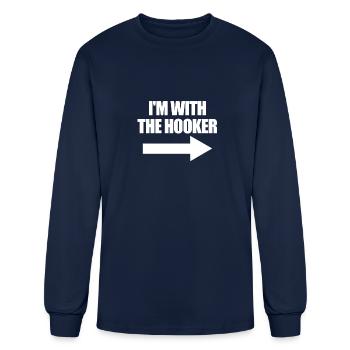 I With The Hooker Matching Couples With The Hooker - Men's Long Sleeve T-Shirt - navy - Front