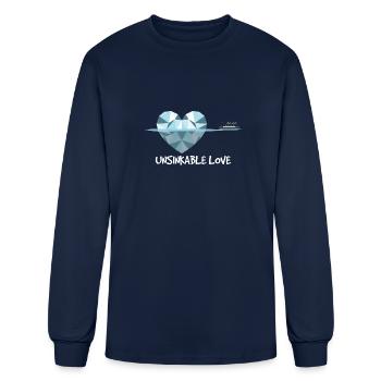 Unsinkable Love Titanic Iceburg Funny RMS Titanic - Men's Long Sleeve T-Shirt - navy - Front