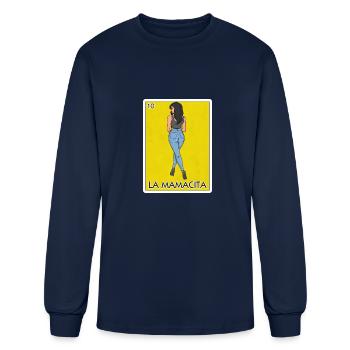 La Mamacita Hot Latina Card Mexican La Mamacita - Men's Long Sleeve T-Shirt - navy - Front