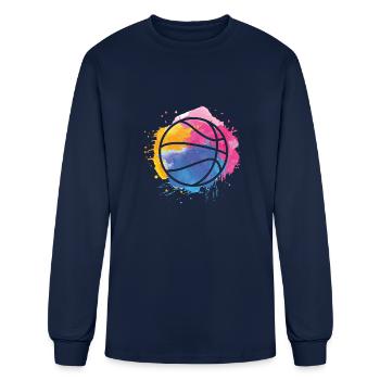 Graffiti Basketball Art Basketball Love Basketball - Men's Long Sleeve T-Shirt - navy - Front