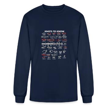 Knots To Know Camping Girls Boys Knots - Men's Long Sleeve T-Shirt - navy - Front