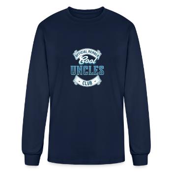 Cool Uncles Club Official Member Favorite Uncle - Men's Long Sleeve T-Shirt - navy - Front