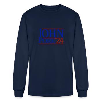 John Pork '24 John Pork - Men's Long Sleeve T-Shirt - navy - Front