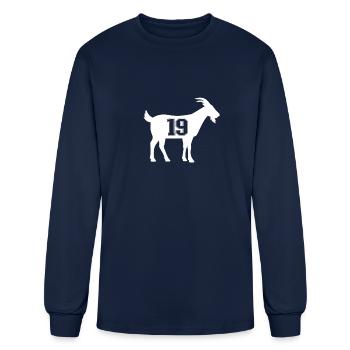 Goat 19 G.O.A.T. Number Nineteen Goat - Men's Long Sleeve T-Shirt - navy - Front